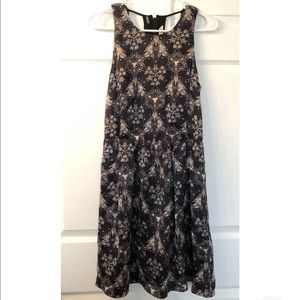 Rebecca Taylor Silk Navy Blue Racerback Dress